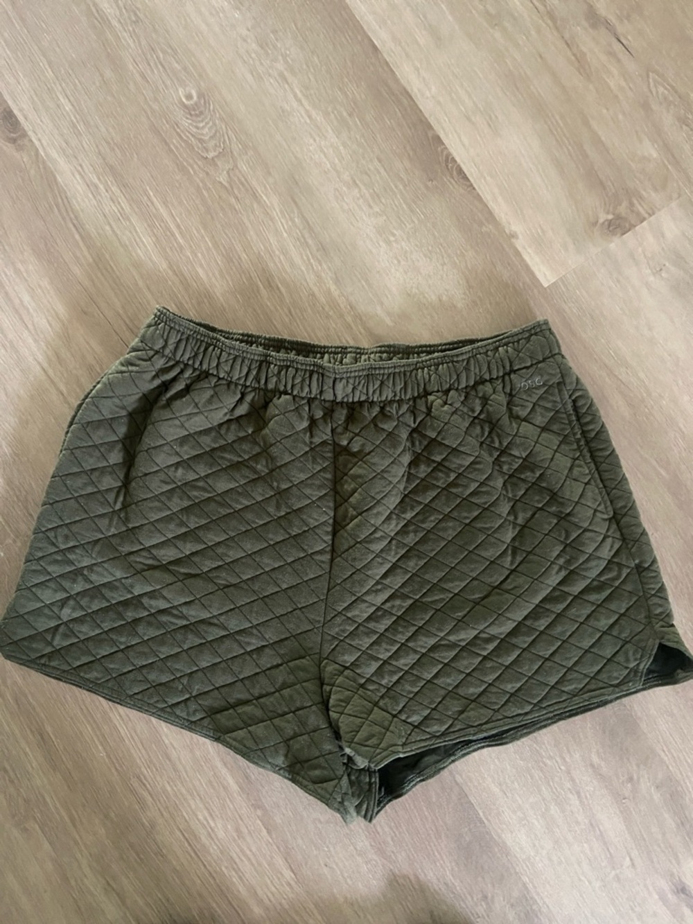 DSG Quilted Olive Green Athletic Shorts